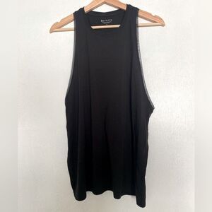 Black Athleta Black Tank With Mesh Trim Size‎ Small